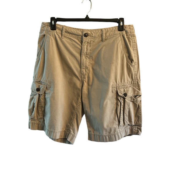 Arizona Jeans Mens  cargo shorts khaki 100%cotton size 34 - Picture 1 of 17
